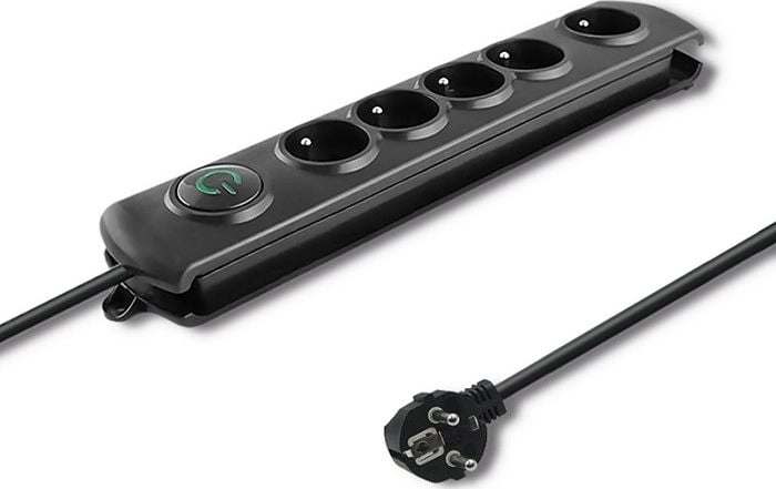 Qoltec 50269 surge protector Black 5
