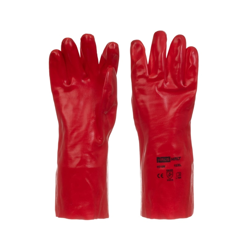 GLOVES PVC RED H310R 35CM 14975438
