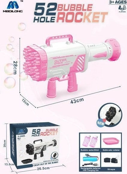 Ramiz Bubble Machine Pink Gun ZDZ