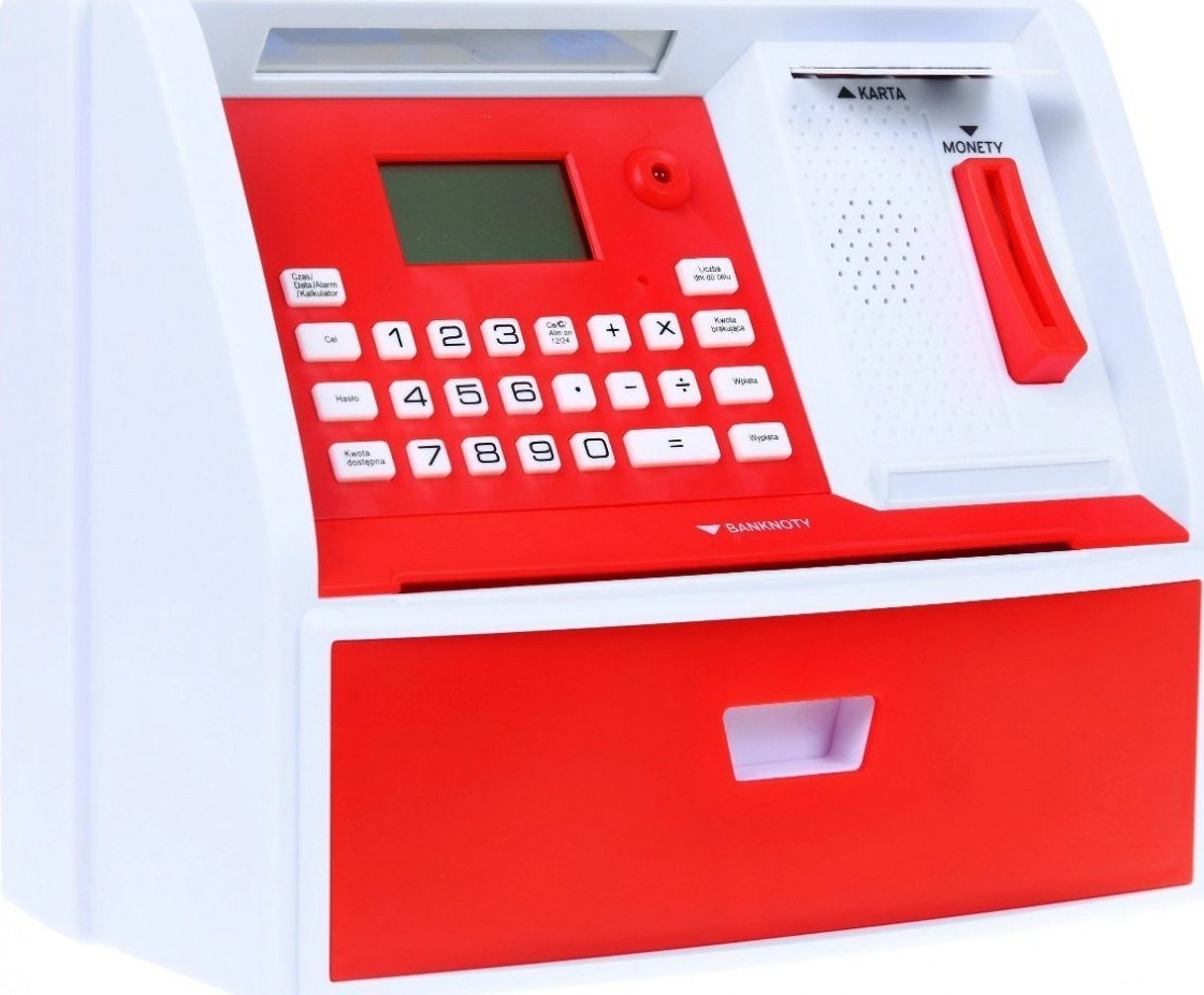 ATM with card Piggy bank for
