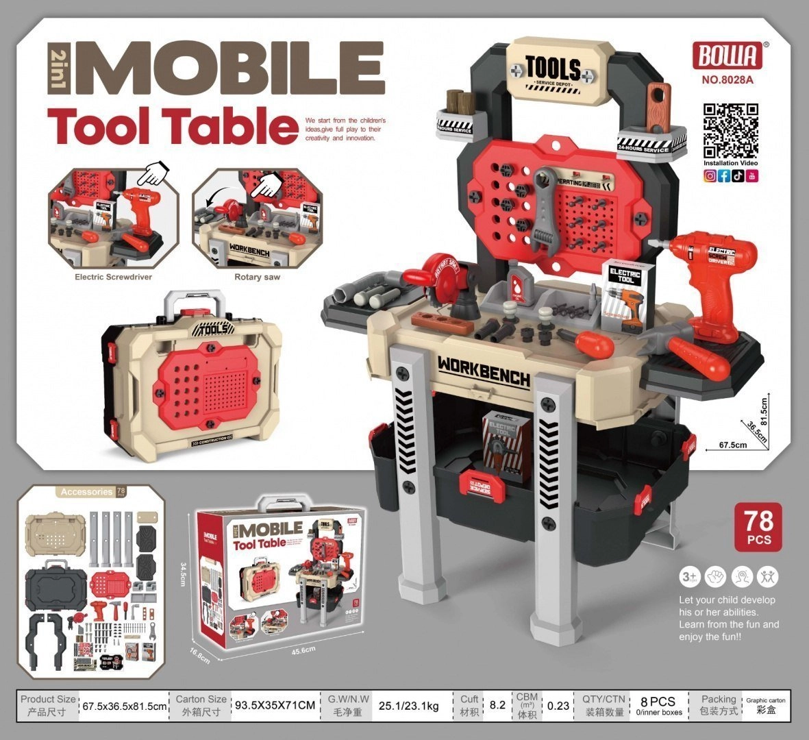 Workshop with tools for children 3+