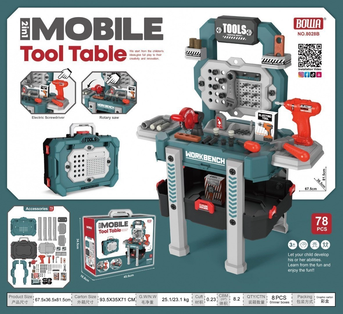 Workshop with tools for children 3+