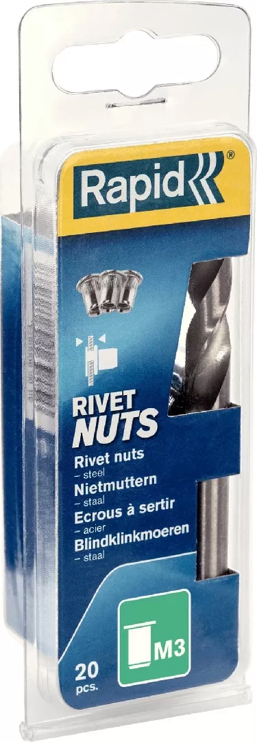 M3 rivet nuts + drill 5000670