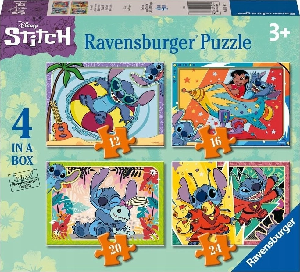 Ravensburger - Puzzle 4in1 Disney Stitch