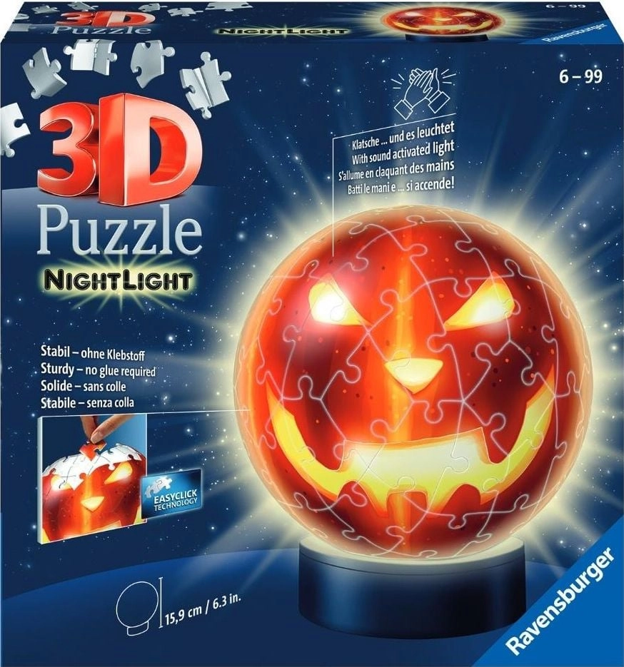 Ravensburger 3D Puzzle 72 Pumpkin glowing