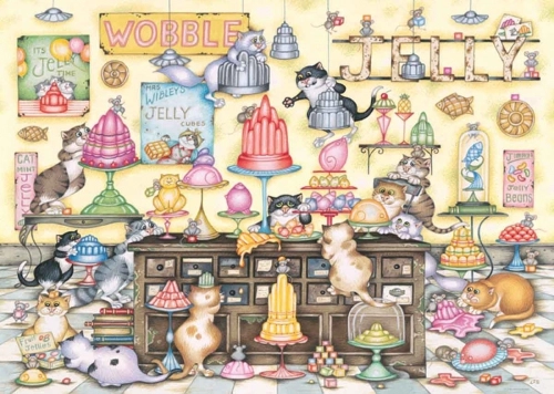 2D puzzle: Crazy cats jelly beans