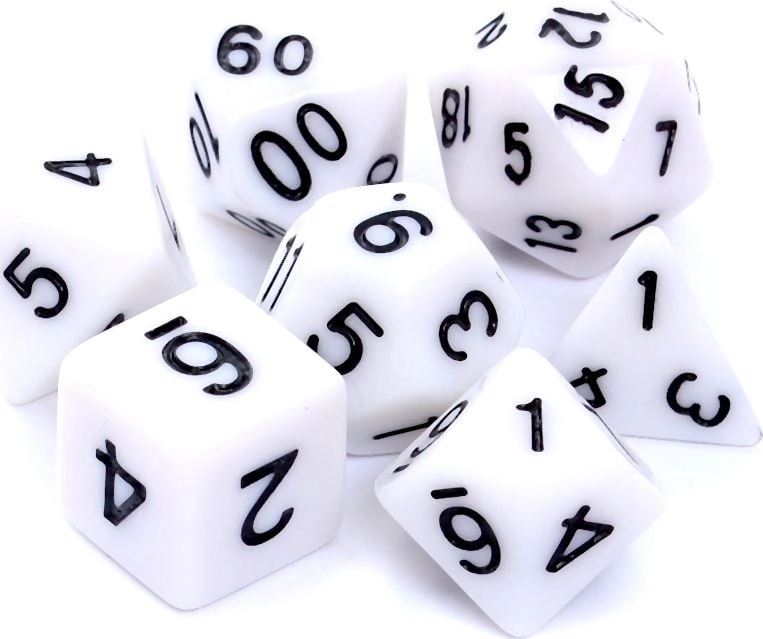 Rebel Set of RPG dice matte