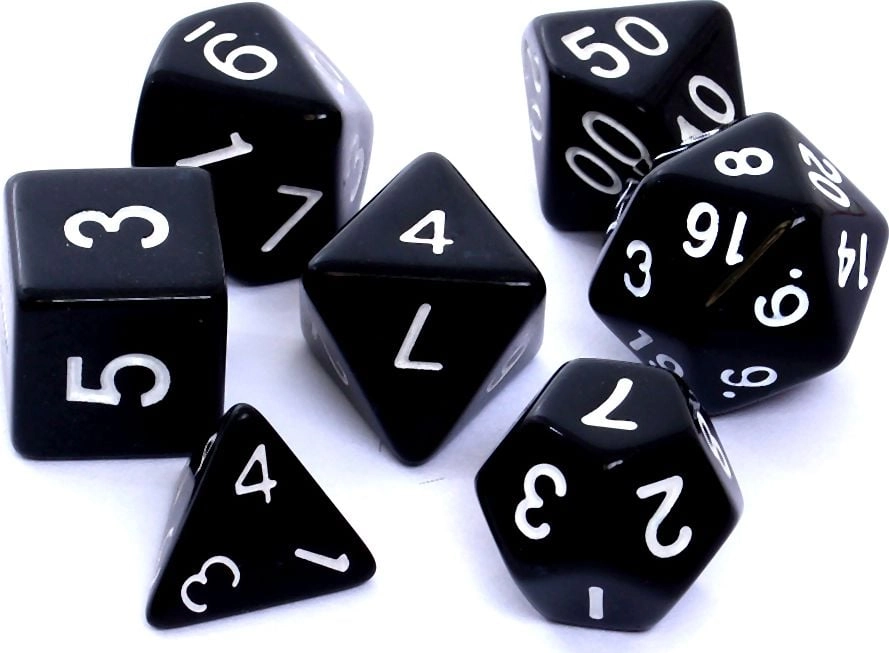 Rebel RPG dice set matte black