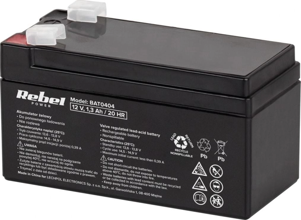 Rebel Akumulator 12V/1.3Ah (BAT0404) BAT0404