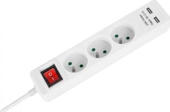 Rebel Power Extension Cable 3 outlets