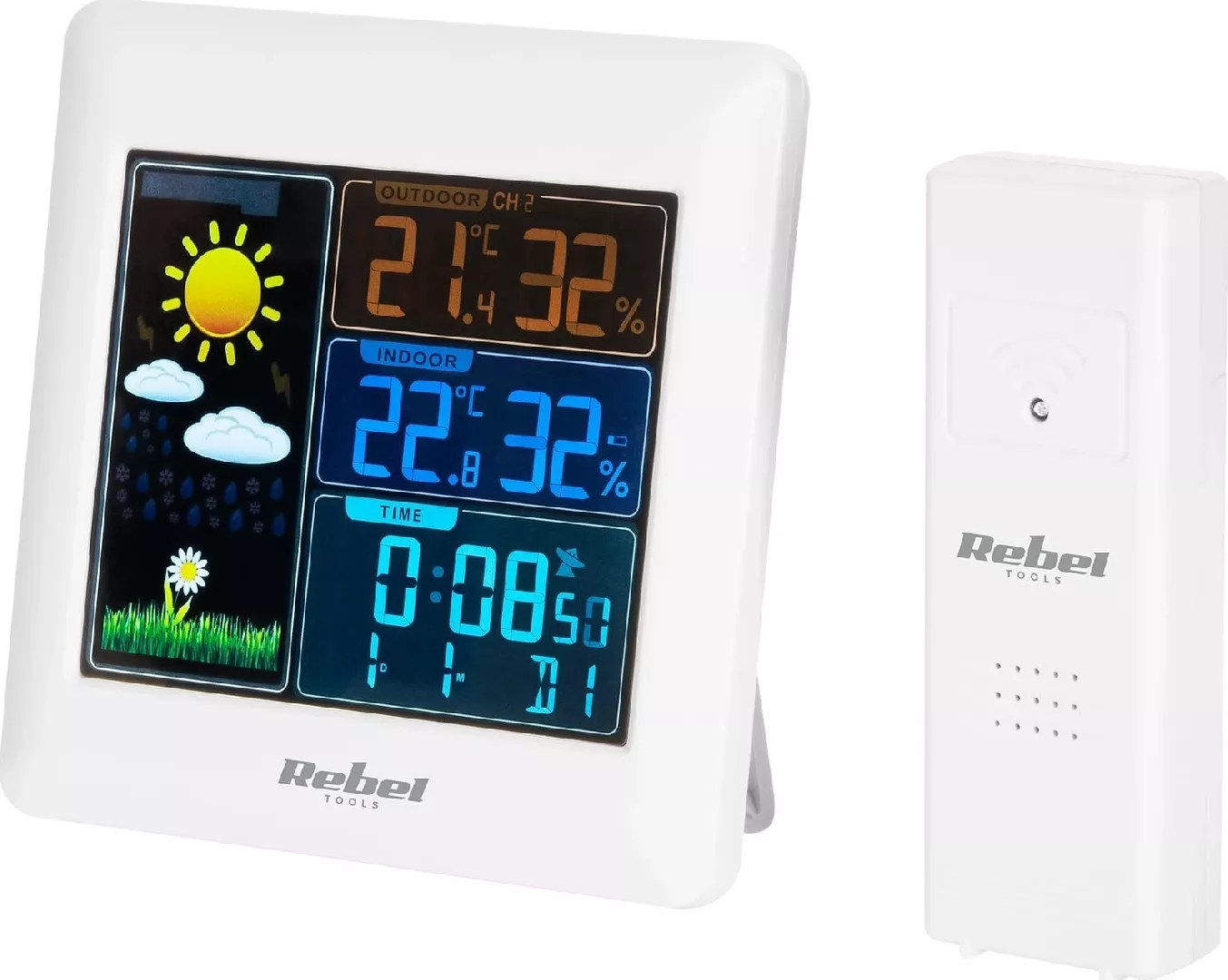 Rebel Wireless weather station with outdoor