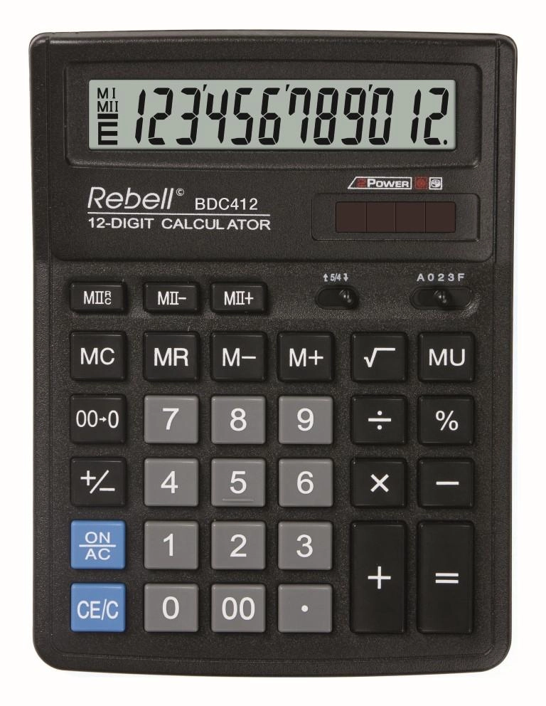 Skaičiuotuvas stalinis Rebell BDC412 RE-BDC412 BX