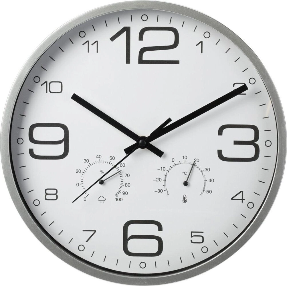Redcliffs ZEGAR ŚCIENNY 30CM Z TERMOMENTREM