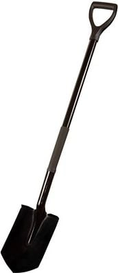 Makes a sharp spade with a