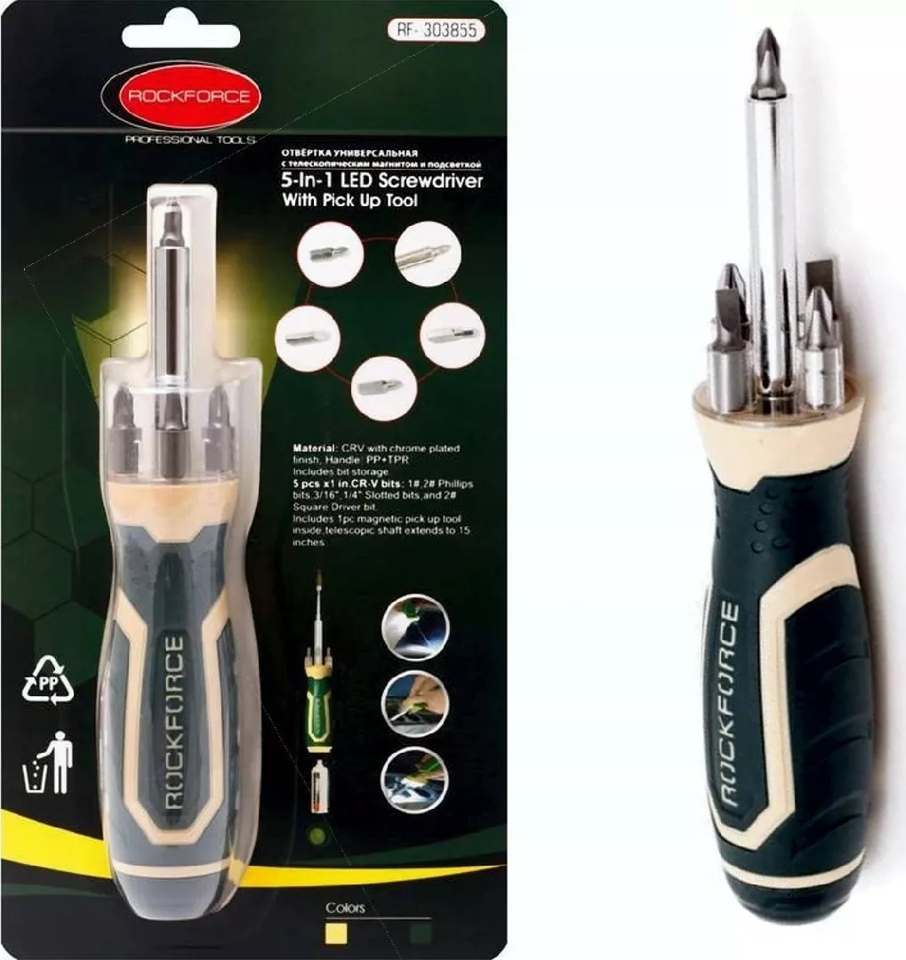 Rockforce Universal screwdriver with a magnet