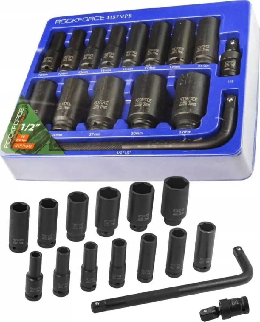 Rockforce Impact socket set 1/2`` 15