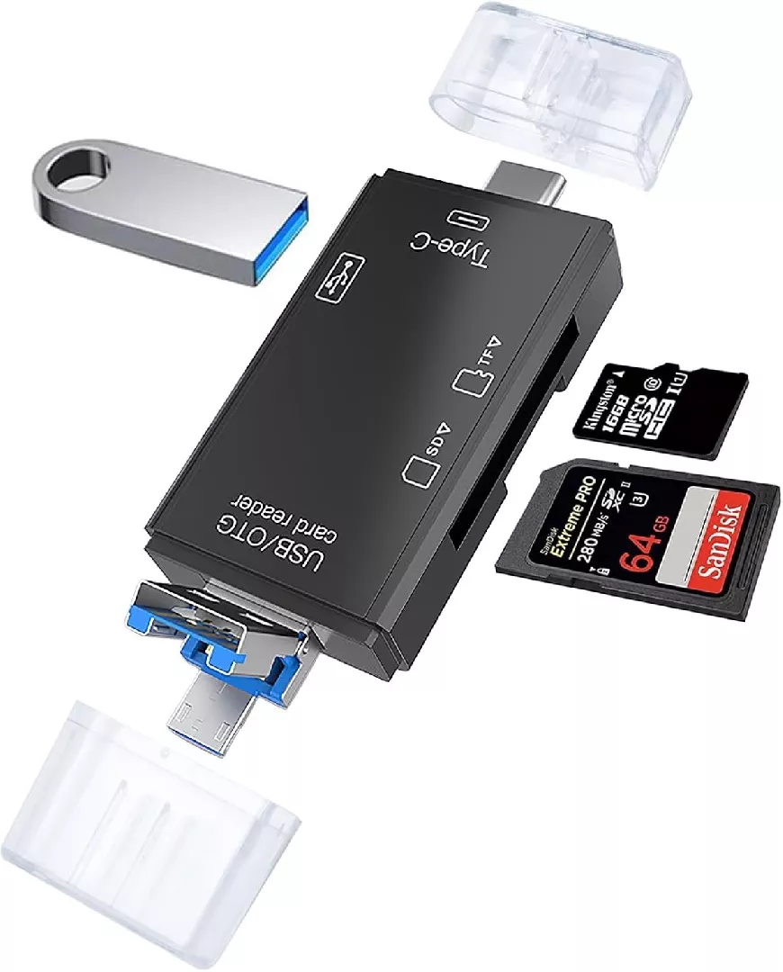 RoGer OTG USB-C/USB/microUSB Cardreader TF /