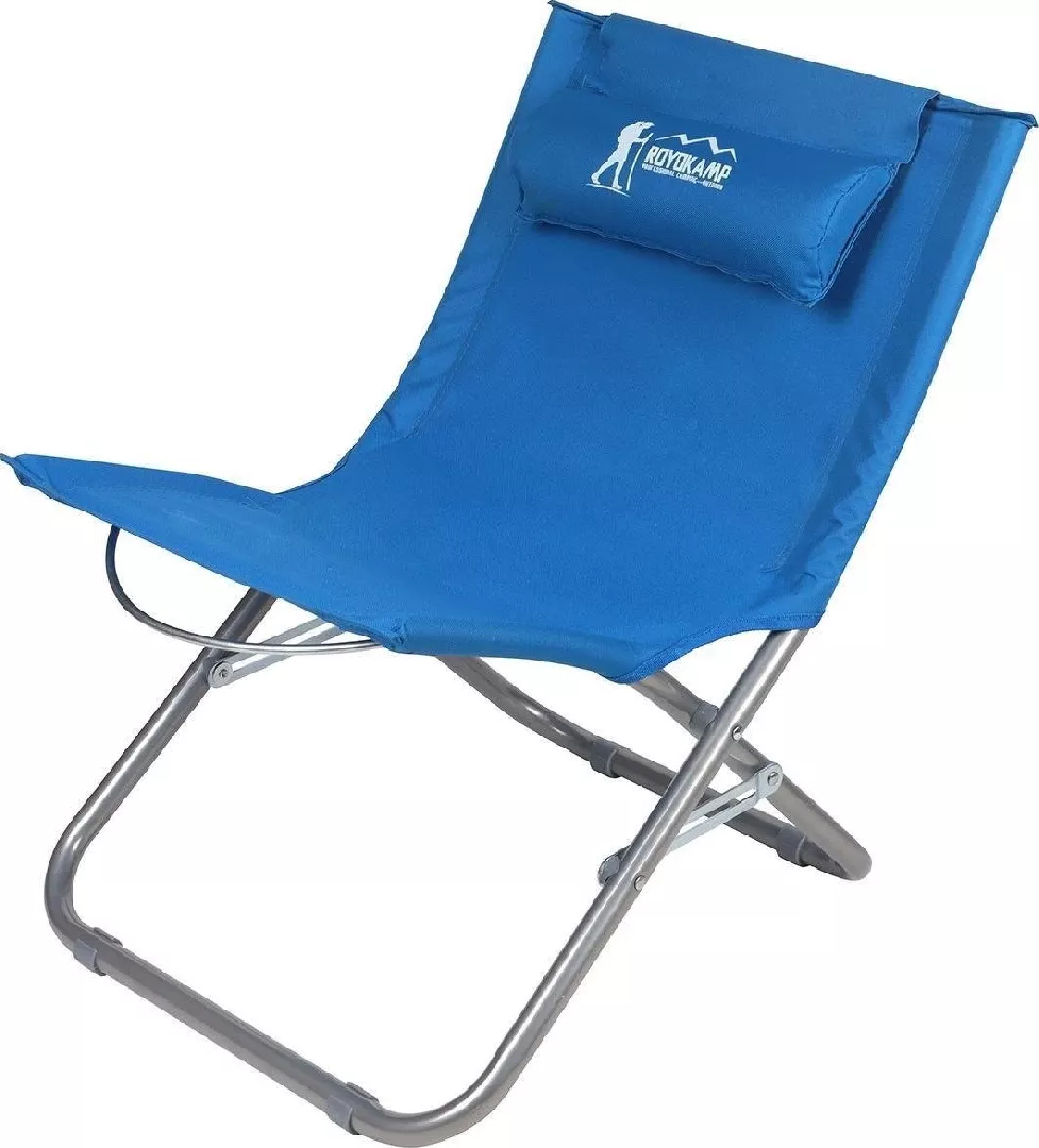 Royokamp Lounger beach chair foldable blue