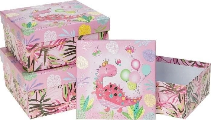 Children`s gift box 3 pieces dinosaur