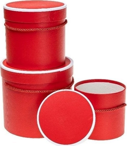 Flower Box 3 pcs red ROSETT