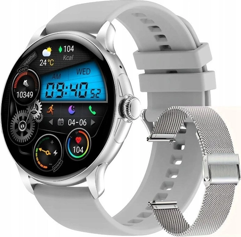 Smartwatch Rubicon SmartWatch RNCF35 silver calls
