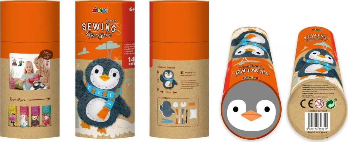 Sew a Penguin keychain 327507 6920773316341