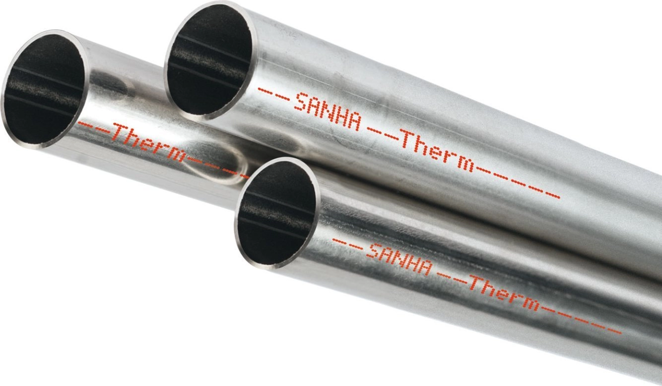 SANHA-Therm pipe made of externally galvanized