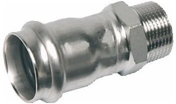 NiroSan-Press Adapter nipple PxGZ 15x3/8 connectors
