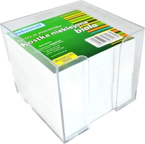 White cube 84x84x70mm in a container