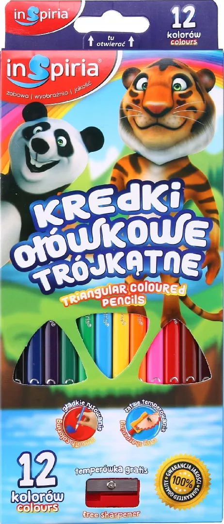Triangular crayons  12 colors AB150SCH 5902414003934