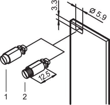 SCHROFF SCHROFF Quarter-turn connector with slotted