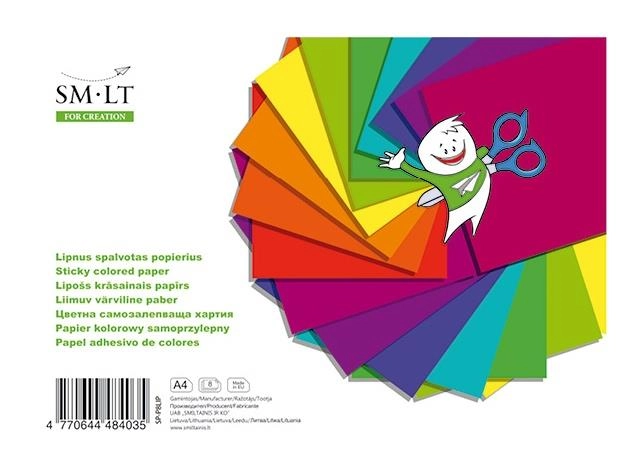 STICKY COLORED PAPER A4 8 SHEETS