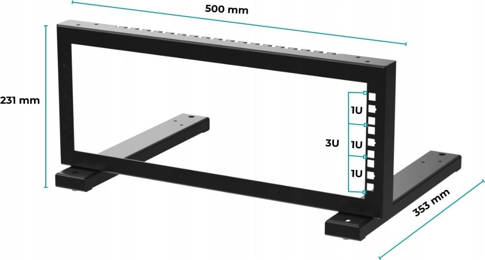 STALFLEX STOJAK RACK STR19-3U-B STALFLEX STR19-3U-B