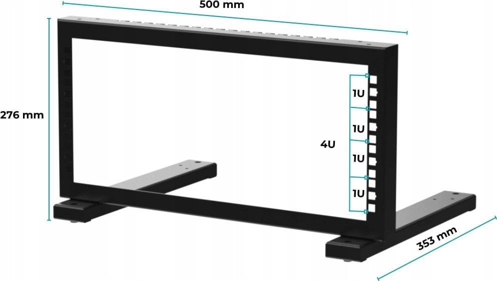 STALFLEX STOJAK RACK STR19-4U-B STALFLEX STR19-4U-B