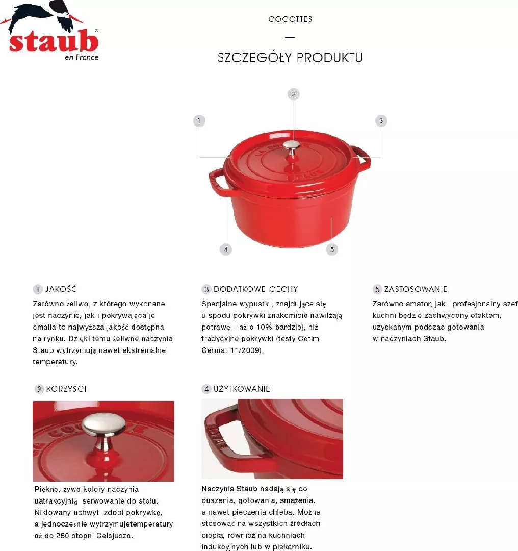 Staub La Cocotte 24cm round White