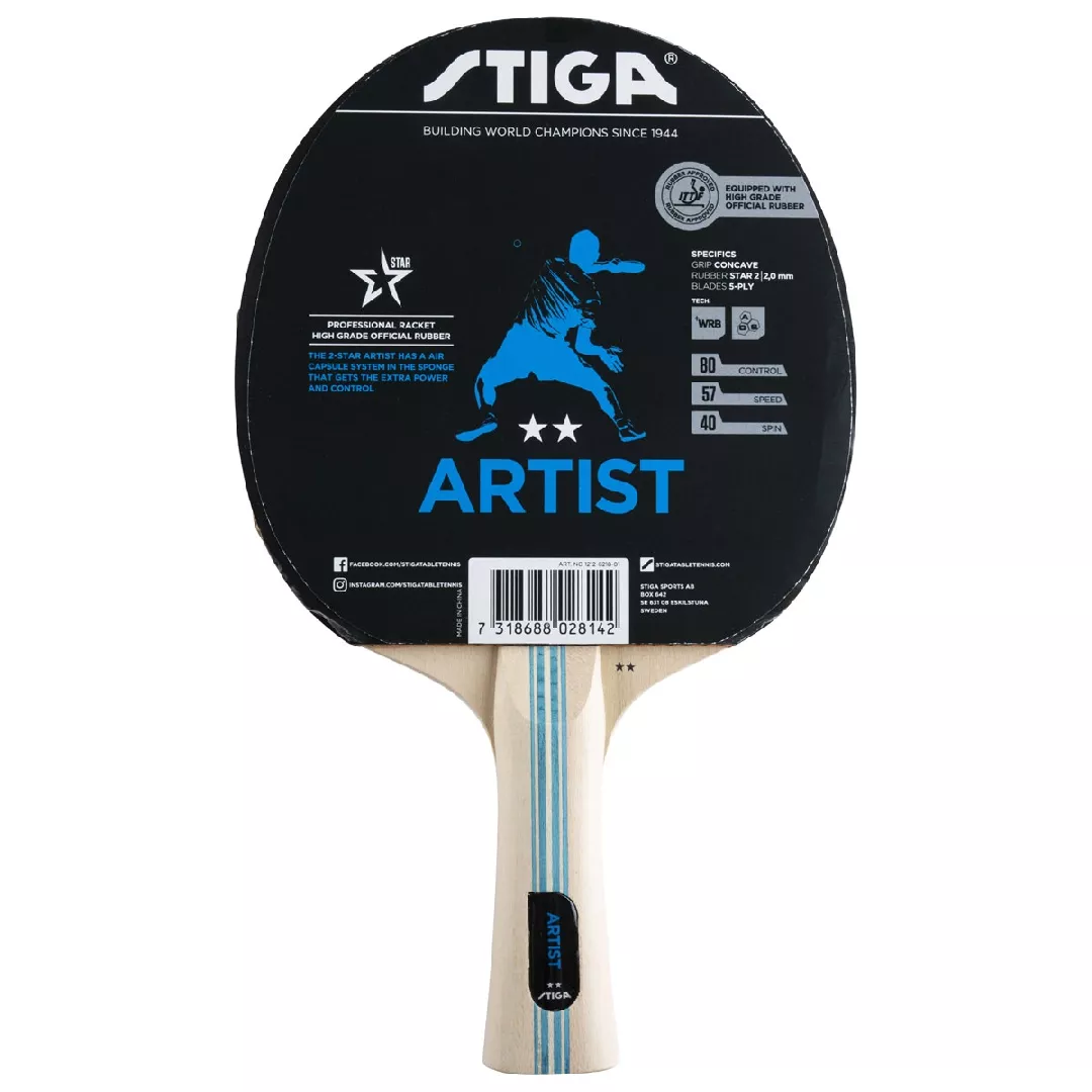 ARTIST 2-STAR TABLE TENNIS BAT 1212-6218-01