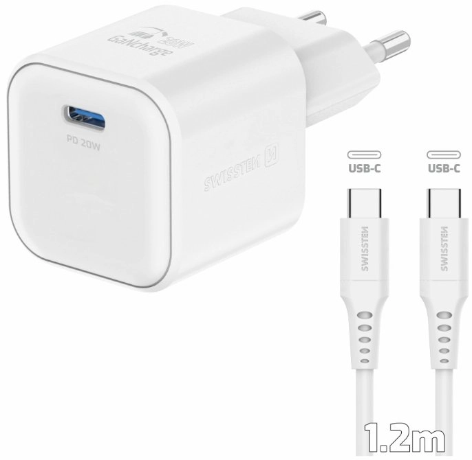 Swissten Travel Charger GaN USB-C 20W