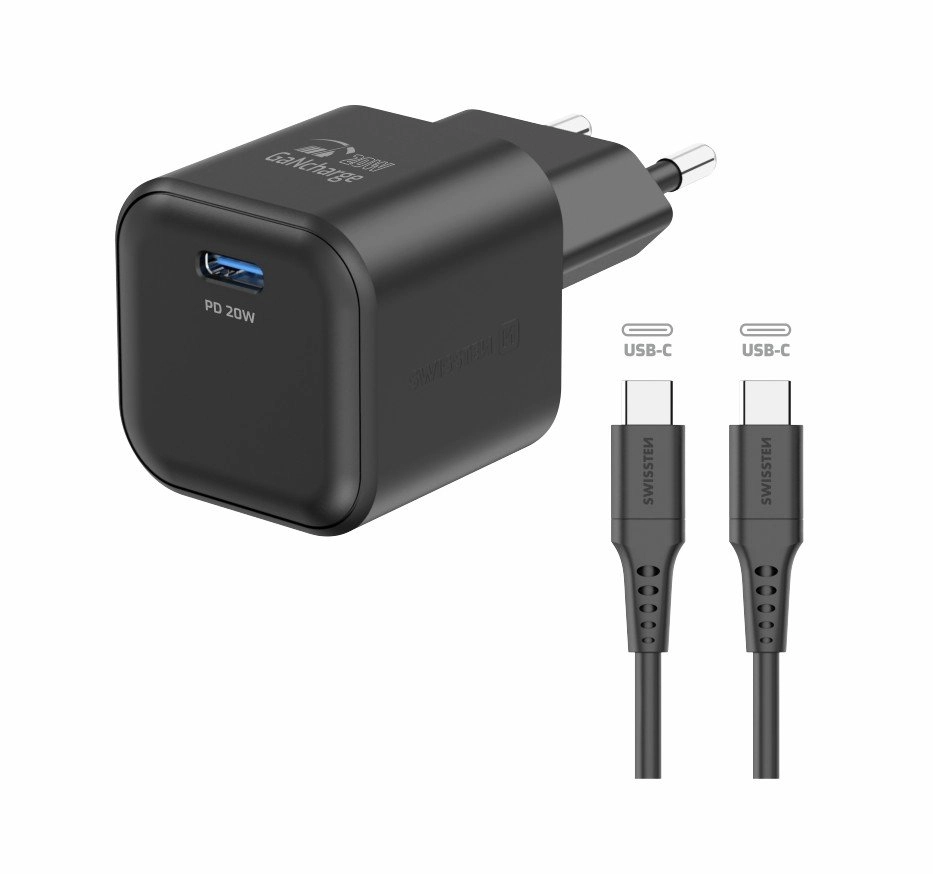 Swissten Travel Charger GaN USB-C 20W