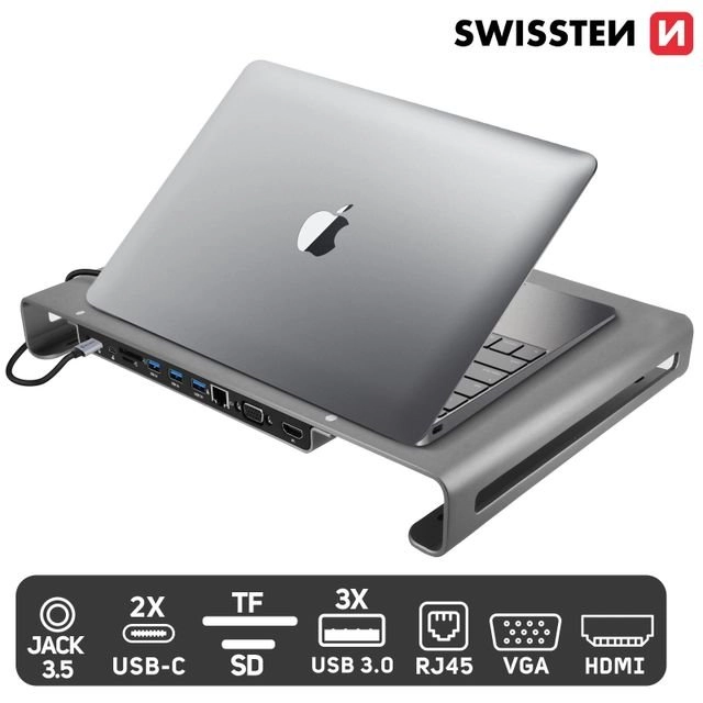 Swissten Multifunctional USB-C Laptop Docking Station