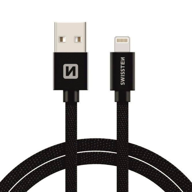 Swissten textile USB - Lightning 3