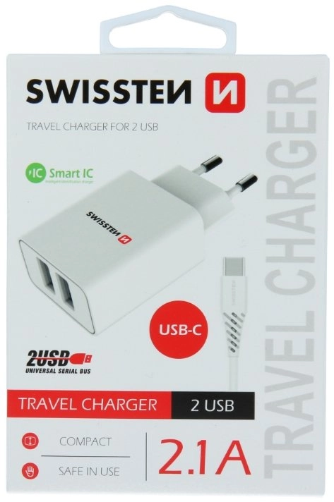 Swissten Smart IC Travel Charger 2x