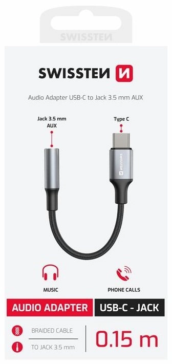 Swissten USB-C to Jack 3.5mm