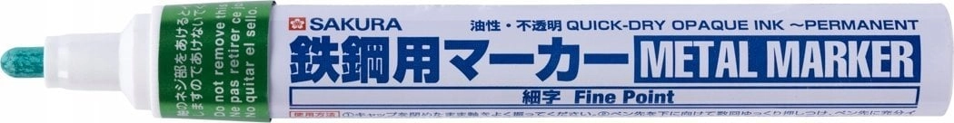 Sakura Marker METAL zielony cienki  Sakura
