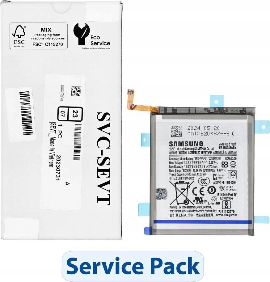 Bateria Samsung ServicePack Bateria EB-BG985ABY do