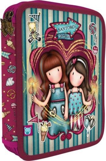 Santoro Double Pencil Case with Gorjuss
