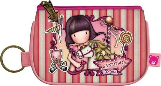 Santoro Zipper Purse Keychain Gorjuss Fairground