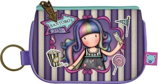 Santoro Zipper Purse Keychain Gorjuss Fairground