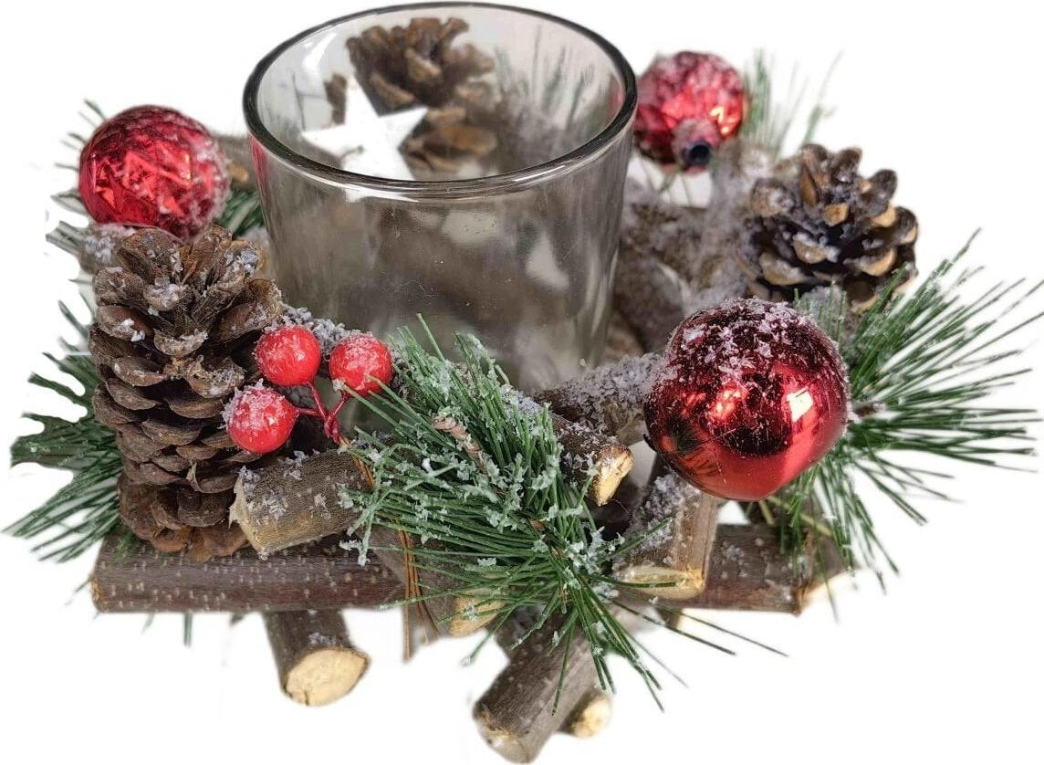 Saska Garden Decorative candlestick 16x9cm wood