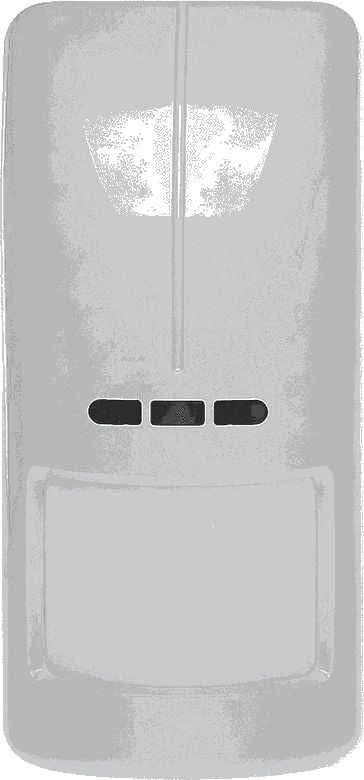 Dual PIR+MW motion detector external sensitivity