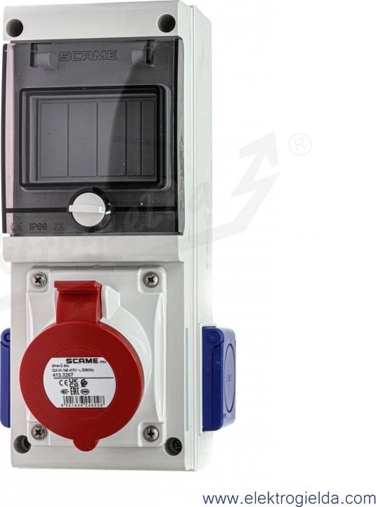 Scame Rozdzielnia wyposażona 1X32A/380V 3P+N+E 2X230V